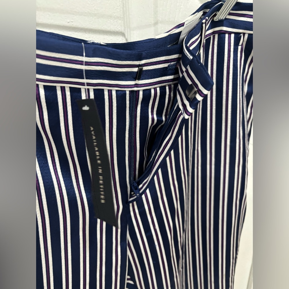 Banana Republic Blue and White Striped Shirt, Size:12, available in Petites - Picture 7 of 11